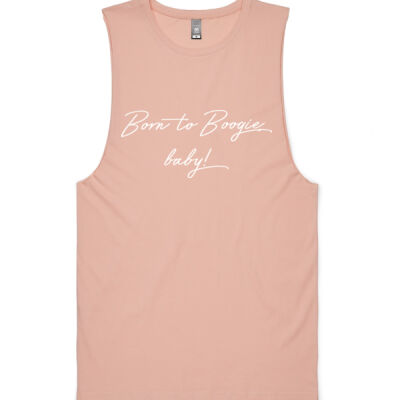 Born to Boogie Muscle Singlet - White Font Thumbnail