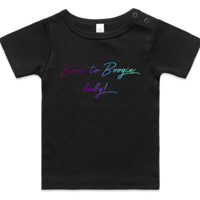 Born to Boogie BABIES T-Shirt - Rainbow Font Thumbnail