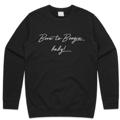 Born to Boogie Adult Jumper/Sweater - White Font Thumbnail