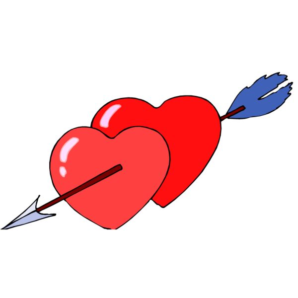 Double love heart with arrow Thumbnail