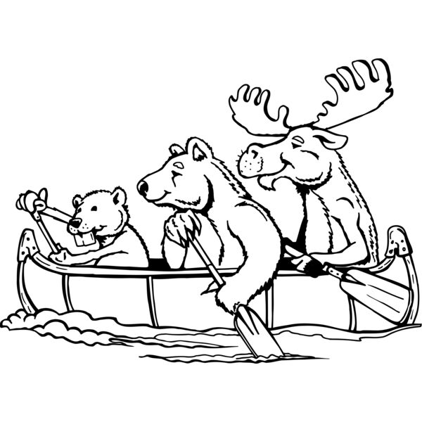 Beaver Bear Stag Canoe Thumbnail