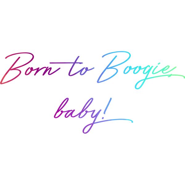 Born to Boogie baby Spectrum font EPS Thumbnail